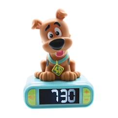 Linge de maison et décoration-Décoration-Réveil-Réveil digital avec veilleuse lumineuse Scooby Doo en 3D et effets sonores