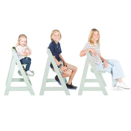 ROBA Chaise Haute Évolutive Sit Up Flex - Utilisable Jusqu'à la Chaise d'Adolescent - Bois Vert Menthe VERT 3 - vertbaudet enfant 