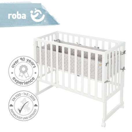 Berceau Cododo ROBA Style 3 en 1 avec barrière + matelas et tour de lit - Blanc BLANC 3 - vertbaudet enfant 