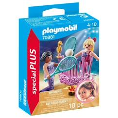 PLAYMOBIL - 70881 - Sirènes et jeux - 2 personnages, 2 raquettes de tennis et des accessoires  - vertbaudet enfant