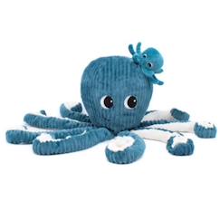 Jouet-Premier âge-Peluches-Peluche Les Deglingos - Ptipotos pieuvre maman et bébé bleu - 45cm - Pour enfant dès la naissance
