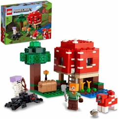 LEGO® 21179 Minecraft La Maison Champignon, Set Jouet de Construction pour Enfants dès 8 ans, Idée de Cadeau, avec Figurines  - vertbaudet enfant