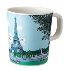 Gobelet Motif Tour Eiffel Multicolore - Petit Jour Paris - SB912G - Puériculture - Bleu - Mixte - 12x7x11cm  - vertbaudet enfant