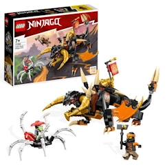 Jouet-LEGO® NINJAGO 71782 Le Dragon de Terre de Cole – Évolution, Jouet avec 2 Minifigurines