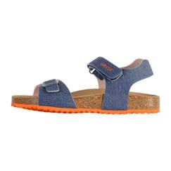Chaussures-Sandales enfant Geox - Cuir - Ghita J028LB - Scratch - Jeans orange