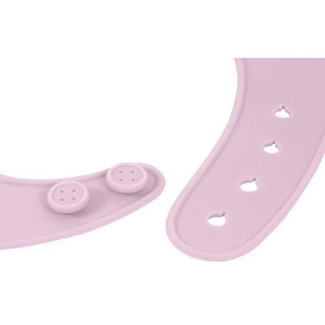 Bavoir bébé en silicone écologique - KINDSGUT - Rose pâle - Etanche et facilement lavable ROSE 4 - vertbaudet enfant 