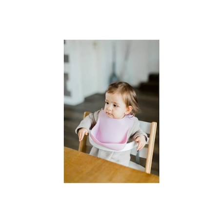 Bavoir bébé en silicone écologique - KINDSGUT - Rose pâle - Etanche et facilement lavable ROSE 2 - vertbaudet enfant 