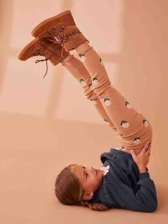 Legging imprimé en maille côtelée fille  - vertbaudet enfant