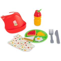Jouet-Poupons et poupées-Coffret Bon Appétit - COROLLE - 10 accessoires repas pour poupon 36 et 42 cm - Multicolore