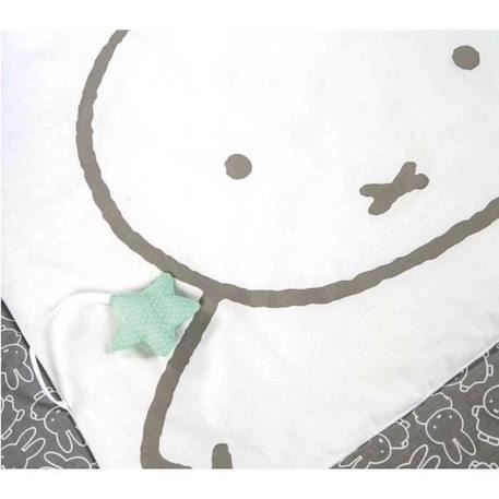 Tapis d'Éveil en Coton Roba Miffy - 100x100 cm - Parc Bébé GRIS 2 - vertbaudet enfant 