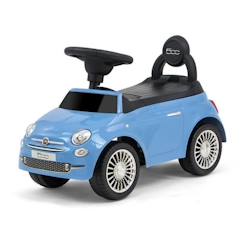 -Porteur pour bébé Milly Mally Fiat 500 Bleu - Jouet premier âge pour l'équilibre et la coordination - 12-36 mois