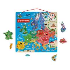 Puzzle Carte d'Europe Magnétique 40 pcs (bois) - JANOD - Dès 7 ans  - vertbaudet enfant