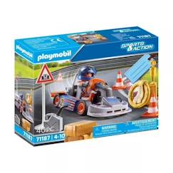 Playmobil - 71187 - Pilote de kart - Sports and Action - Mixte - 40 pièces  - vertbaudet enfant
