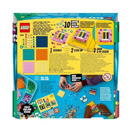 LEGO 41957 DOTS Le Méga-lot de Décorations Adhésives, Activité Manuelle, Sticker Personnalisé Téléphone, Cadeau Filles Garçons 6 Ans BLANC 6 - vertbaudet enfant 