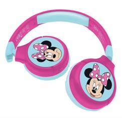 -Casque audio Bluetooth et filaire pour enfants avec limitation de son - Minnie