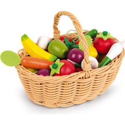 Panier de 24 Fruits Et Légumes en Bois - JANOD - Dès 3 ans  - vertbaudet enfant