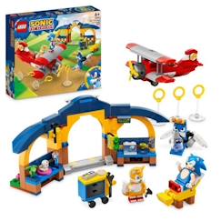 -LEGO® Sonic the Hedgehog 76991 L’avion Tornado et l'Atelier de Tails, Jeu de Construction avec 4 Figurines de Personnages