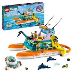 LEGO® Friends 41734 Le Bateau de Sauvetage en Mer, Jouet avec Figurines de Dauphins et Sous-Marin  - vertbaudet enfant