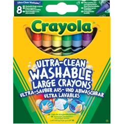 Crayola - 8 Gros crayons à la cire ultra lavables - Coloriage  - vertbaudet enfant