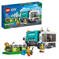 Jouet-Jeux d'imagination-Jeux de construction-LEGO® City 60386 Le Camion de Recyclage, Jouet Camion-Poubelle, Jeu Éducatif Enfants 5 Ans