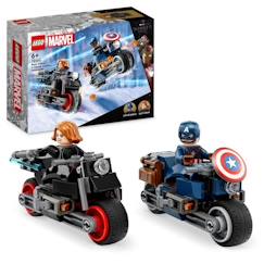 Jouet-LEGO® Marvel 76260 Les Motos de Black Widow et de Captain America, Jouet Avengers L'âge d'Ultron