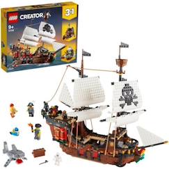 LEGO® Creator 3-en-1 31109 Le Bateau Pirate, Jouet, Figurine Animaux Marins, Jouet Requin, Figurine Squelette, Enfants 9 Ans  - vertbaudet enfant