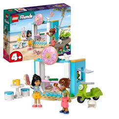 -LEGO Friends 41723 La Boutique de Donuts, Jouet Enfants 4 Ans, Mini-Poupées Liane et Léo