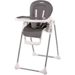 Chaise haute NANIA BIANCA - 6 mois à 36 mois - Dossier inclinable - Hauteur réglable  - Pliage compacte - Gris  - vertbaudet enfant