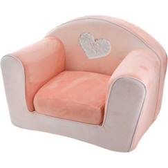 Chambre et rangement-Chambre-Chaise, tabouret, fauteuil-Fauteuil club convertible Lapinou - Rose - 42 x 55 cm