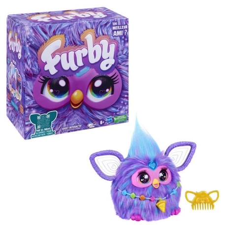 Furby violet, 15 accessoires, peluche interactive pour filles et garçons, animatronique activé par la voix, à partir de 6 ans VIOLET 2 - vertbaudet enfant 