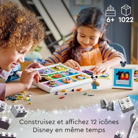 LEGO® Disney 43221 100 Ans d'Icônes Disney, Création d'Art Mural avec Mickey Mouse pour Enfants BLEU 2 - vertbaudet enfant 