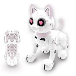 Jouet-Jeux d'imagination-Figurines, mini mondes, héros et animaux-Robot chat Power Kitty - LEXIBOOK - Programmable, tactile, avec télécommande et contrôle gestuel