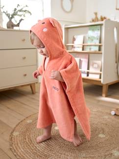 Vêtements bébé et enfants à personnaliser-Poncho de bain bébé avec coton recyclé personnalisable Animaux