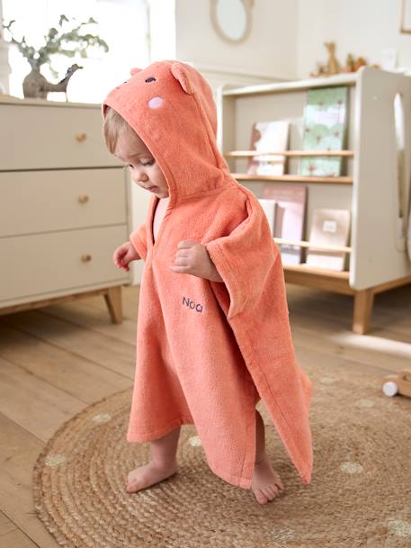 Vêtements bébé et enfants à personnaliser-Bébé-Cape, peignoir de bain-Poncho de bain bébé avec coton recyclé personnalisable Animaux