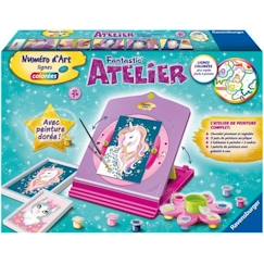 Jouet-Coffret complet Peinture au numéro avec chevalet réglable - Fantastic' Atelier Numéro d'Art - Ravensburger