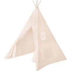 Jouet-Tente Indienne ROBA - Tipi en toile résistante canvas beige - Pour enfants à partir de 3 ans