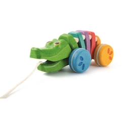 Jouet à tirer - Plan Toys - Alligator arc en ciel - Bois - Vert - A partir de 12 mois  - vertbaudet enfant
