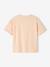 Tee-shirt motif pop fille manches courtes à revers abricot+jaune pâle 2 - vertbaudet enfant 
