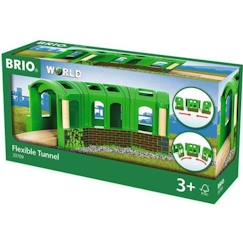 Brio - 33709 - Tunnel Modulable - 2 possibilités : tout droit ou courbé - Accessoire circuit de train en bois - A partir de 3 ans  - vertbaudet enfant