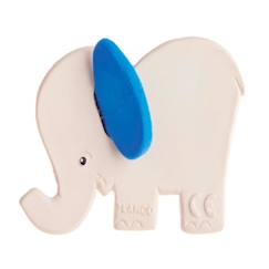 LANCO Eléphant bleu de dentition - Dès la naissance - Blanc - Garçon - Caoutchouc naturel  - 9,5 x 1,5 x 6 cm  - vertbaudet enfant