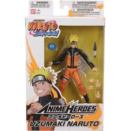 Figurine Anime Heroes Naruto Uzumaki 17 cm - BANDAI - Collectionnez toutes les figurines Anime Heroes de Bandai ORANGE 2 - vertbaudet enfant 