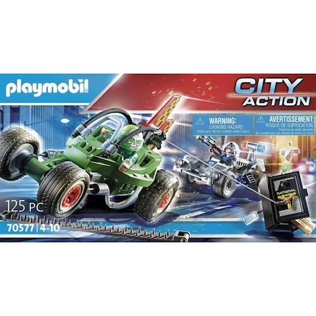 PLAYMOBIL - 70577 - City Action - Karts de policier et bandit BLEU 3 - vertbaudet enfant 
