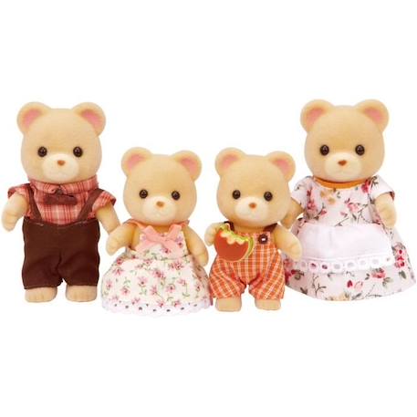 Figurines miniatures - SYLVANIAN FAMILIES - La famille Ours - 4 personnages articulés et habillés avec soin MARRON 2 - vertbaudet enfant 