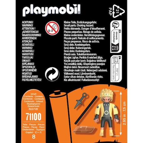 PLAYMOBIL - Naruto Shippuden - Naruto Rikudou Sennin Mode - Figurine de Collection avec Accessoires BLEU 4 - vertbaudet enfant 