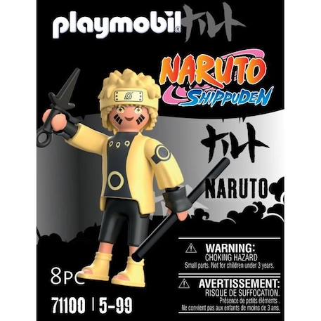 PLAYMOBIL - Naruto Shippuden - Naruto Rikudou Sennin Mode - Figurine de Collection avec Accessoires BLEU 3 - vertbaudet enfant 
