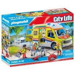 PLAYMOBIL - 71202 - City Action Les Secouristes - Ambulance avec effets lumineux et sonore  - vertbaudet enfant