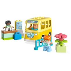 LEGO® DUPLO 10988 Le Voyage en Bus, Jouet Éducatif pour Développer la Motricité Fine, Enfants 2 Ans  - vertbaudet enfant