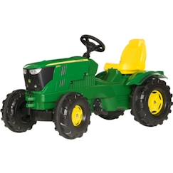 Tracteur à pédales JOHN DEERE 6210R Rolly FarmTrac pour enfant de 3 ans et plus - Vert et rouge  - vertbaudet enfant