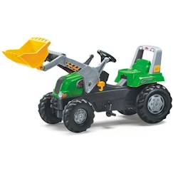 Rolly Toys - Tracteur à pédales RollyJunior RT vert / noir + pelle avant  - vertbaudet enfant