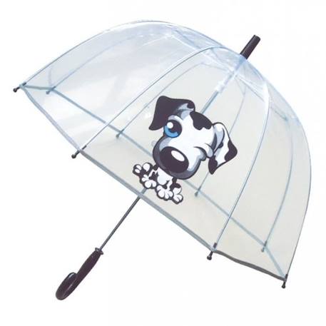Fille-Parapluie enfant transparent - Chien